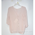 100% Polyester Women's Casual Blouses Chiffon Tops